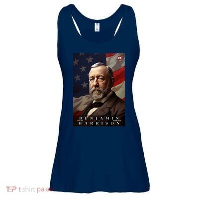 Benjamin Harrison 23rd President Of The United States Portrait Ladies Essential Flowy Tank