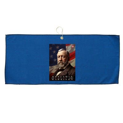 Benjamin Harrison 23rd President Of The United States Portrait Large Microfiber Waffle Golf Towel
