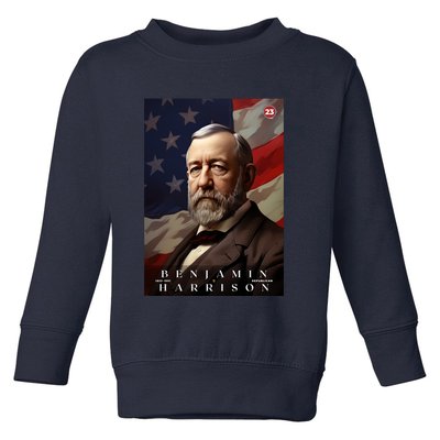 Benjamin Harrison 23rd President Of The United States Portrait Toddler Sweatshirt