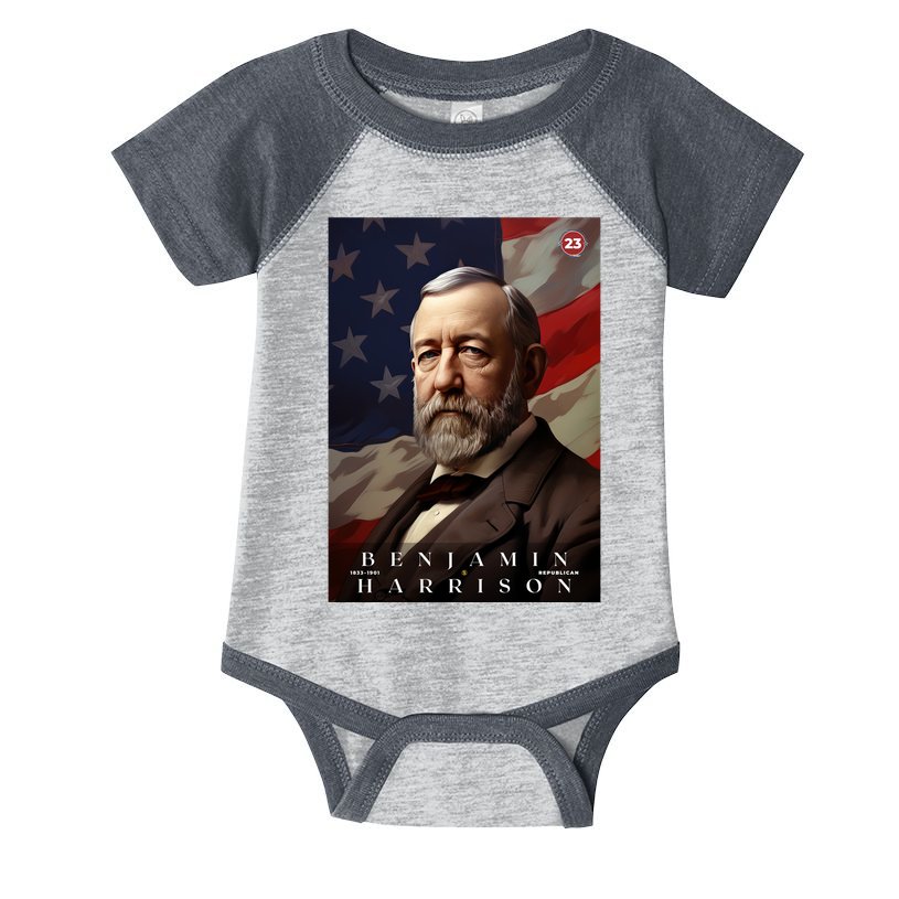 Benjamin Harrison 23rd President Of The United States Portrait Infant Baby Jersey Bodysuit