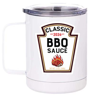 Bbq Halloween 2024 Costume Sauce Group Condiment 12 oz Stainless Steel Tumbler Cup