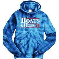 Boats & Hoes 24 Vintage Logo For Your Step Brothers Tie Dye Hoodie