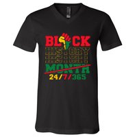 Black History 247365 Black History Month V-Neck T-Shirt