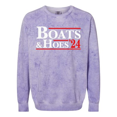 Boats & Hoes 24 Vintage Colorblast Crewneck Sweatshirt