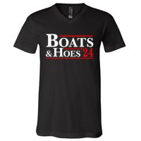 Boats & Hoes 24 Vintage V-Neck T-Shirt