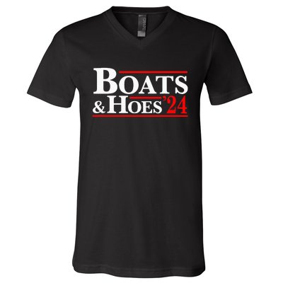 Boats & Hoes 24 Vintage V-Neck T-Shirt