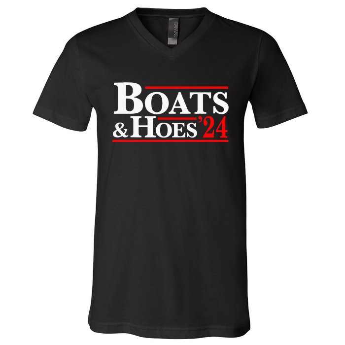 Boats & Hoes 24 Vintage V-Neck T-Shirt