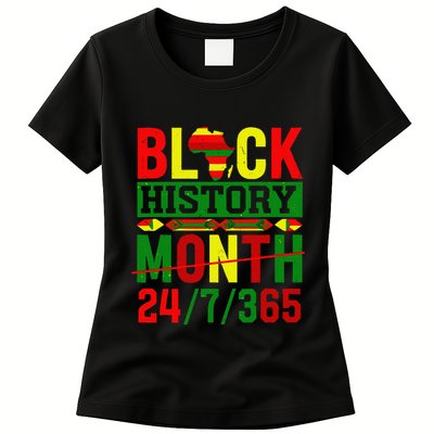 Black History 247365 African Pride Panafrican Colors Womens T-Shirt