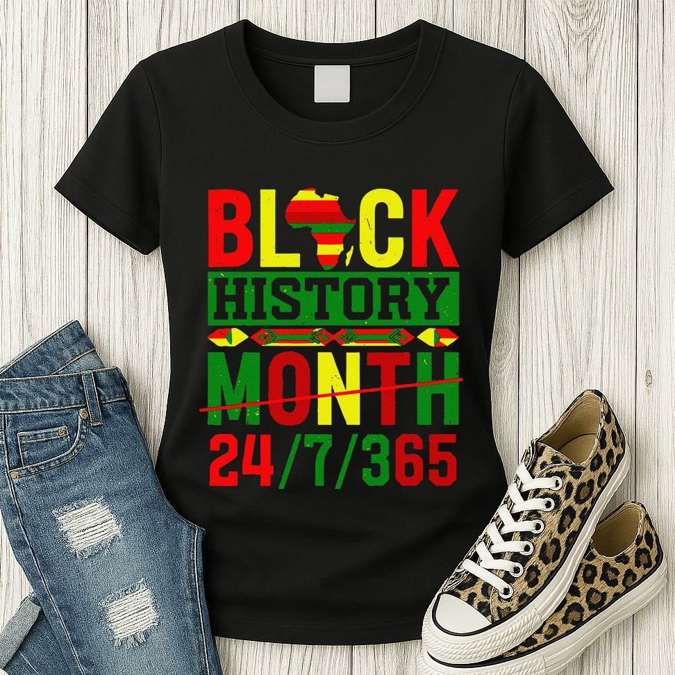 Black History 247365 African Pride Panafrican Colors Womens T-Shirt
