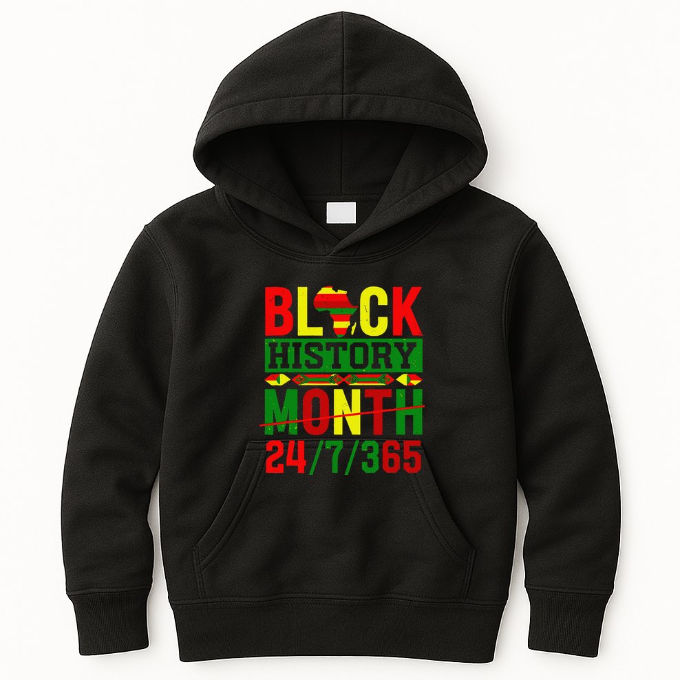 Black History 247365 African Pride Panafrican Colors Kids Hoodie
