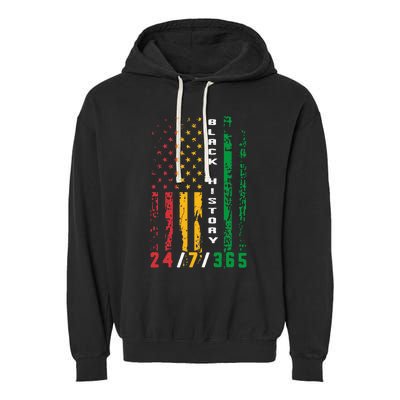 Black History 247365 African American Flag African Garment-Dyed Fleece Hoodie