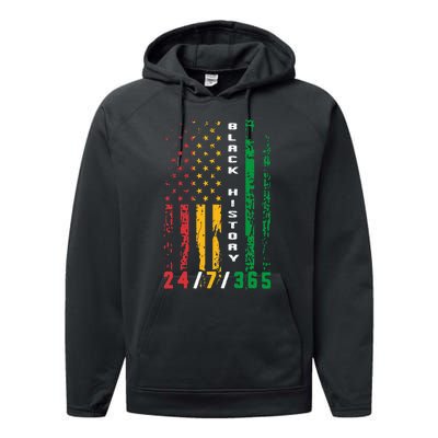 Black History 247365 African American Flag African Performance Fleece Hoodie