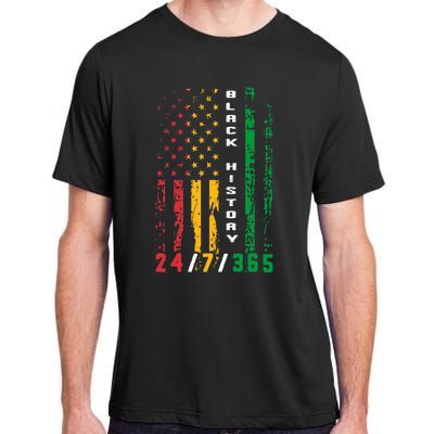 Black History 247365 African American Flag African Adult ChromaSoft Performance T-Shirt