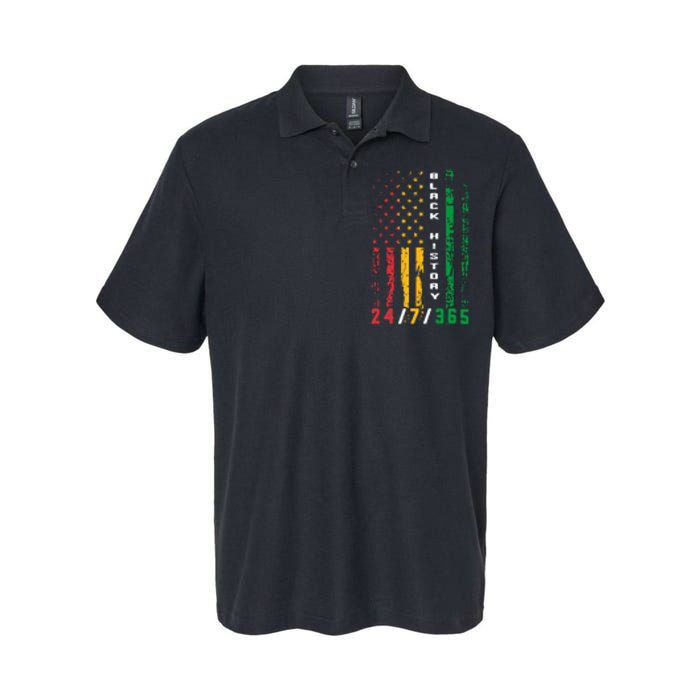 Black History 247365 African American Flag African Softstyle Adult Sport Polo