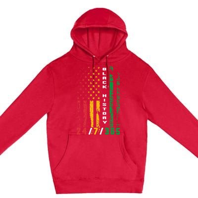 Black History 247365 African American Flag African Premium Pullover Hoodie