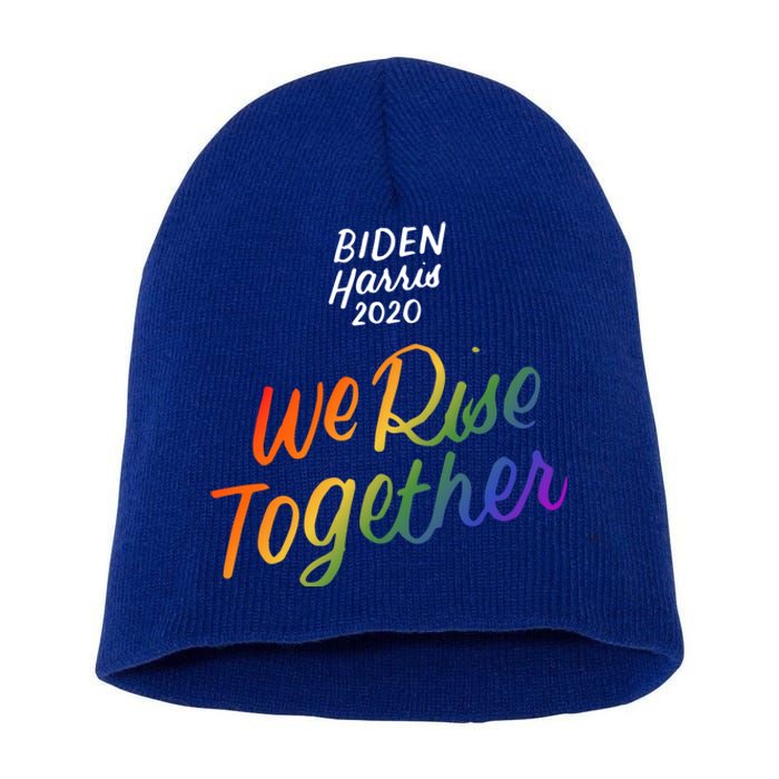 Biden Harris 2020 Joe Kamala Lgbt We Rise Together Equality Meaningful Gift Short Acrylic Beanie