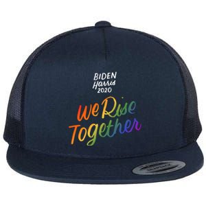 Biden Harris 2020 Joe Kamala Lgbt We Rise Together Equality Meaningful Gift Flat Bill Trucker Hat