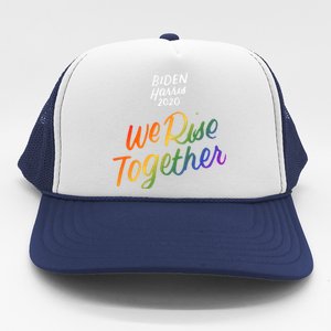 Biden Harris 2020 Joe Kamala Lgbt We Rise Together Equality Meaningful Gift Trucker Hat