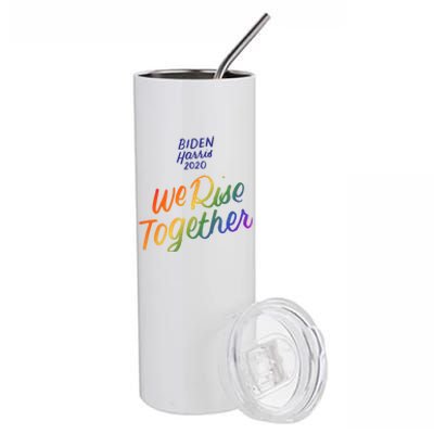 Biden Harris 2020 Joe Kamala Lgbt We Rise Together Equality Gift Stainless Steel Tumbler