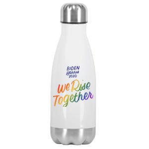 Biden Harris 2020 Joe Kamala Lgbt We Rise Together Equality Gift Stainless Steel Insulated Water Bottle