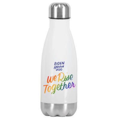 Biden Harris 2020 Joe Kamala Lgbt We Rise Together Equality Gift Stainless Steel Insulated Water Bottle