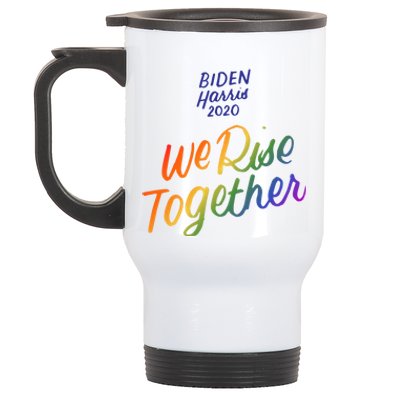 Biden Harris 2020 Joe Kamala Lgbt We Rise Together Equality Gift Stainless Steel Travel Mug