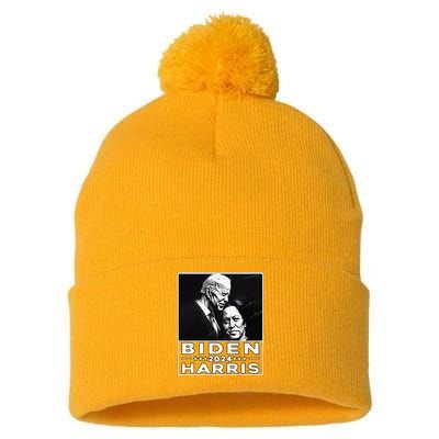 Biden Harris 2024 47th President Election Joe Biden Kamala Pom Pom 12in Knit Beanie