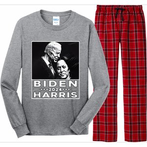 Biden Harris 2024 47th President Election Joe Biden Kamala Long Sleeve Pajama Set