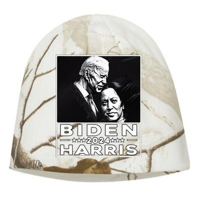 Biden Harris 2024 47th President Election Joe Biden Kamala Kati - Camo Knit Beanie