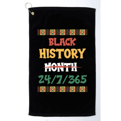 Black History 365 Days Great Gift Platinum Collection Golf Towel