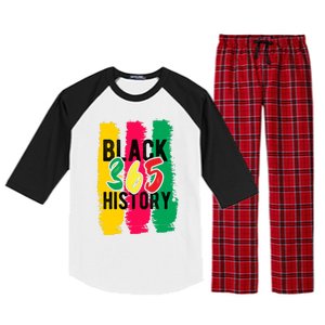 Black History 365 Gift Raglan Sleeve Pajama Set