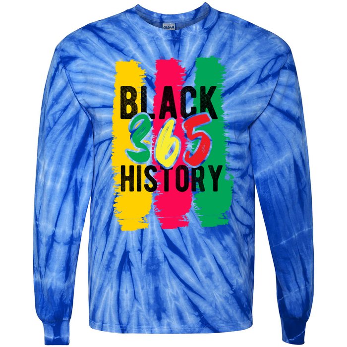 Black History 365 Gift Tie-Dye Long Sleeve Shirt