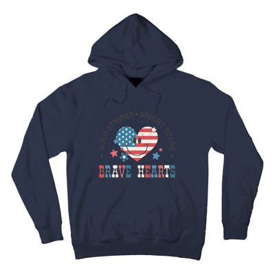 Brave Hearts 4th Of July Tall Hoodie