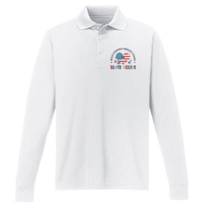 Brave Hearts 4th Of July Performance Long Sleeve Polo