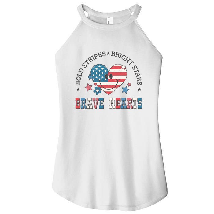 Brave Hearts 4th Of July Women’s Perfect Tri Rocker Tank