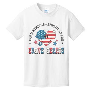 Brave Hearts 4th Of July Kids T-Shirt