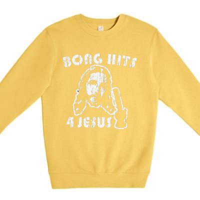 Bong Hits 4 Jesus Premium Crewneck Sweatshirt