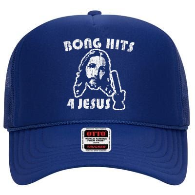 Bong Hits 4 Jesus High Crown Mesh Back Trucker Hat