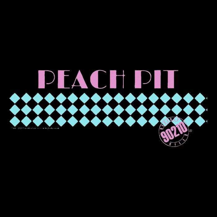 Beverly Hills 90210 Peach Pit Pattern Flat Bill Trucker Hat