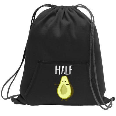 Better Half Avocado Matching Couple Anniversary Wedding Keto Sweatshirt Cinch Pack Bag