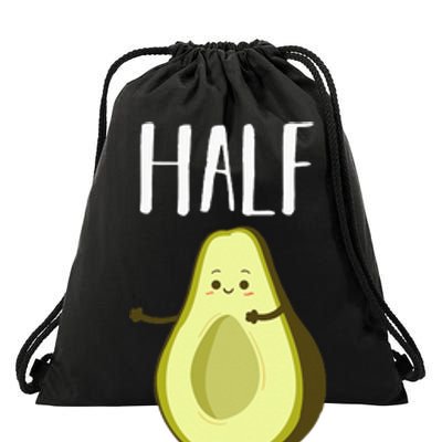 Better Half Avocado Matching Couple Anniversary Wedding Keto Drawstring Bag