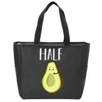 Better Half Avocado Matching Couple Anniversary Wedding Keto Zip Tote Bag