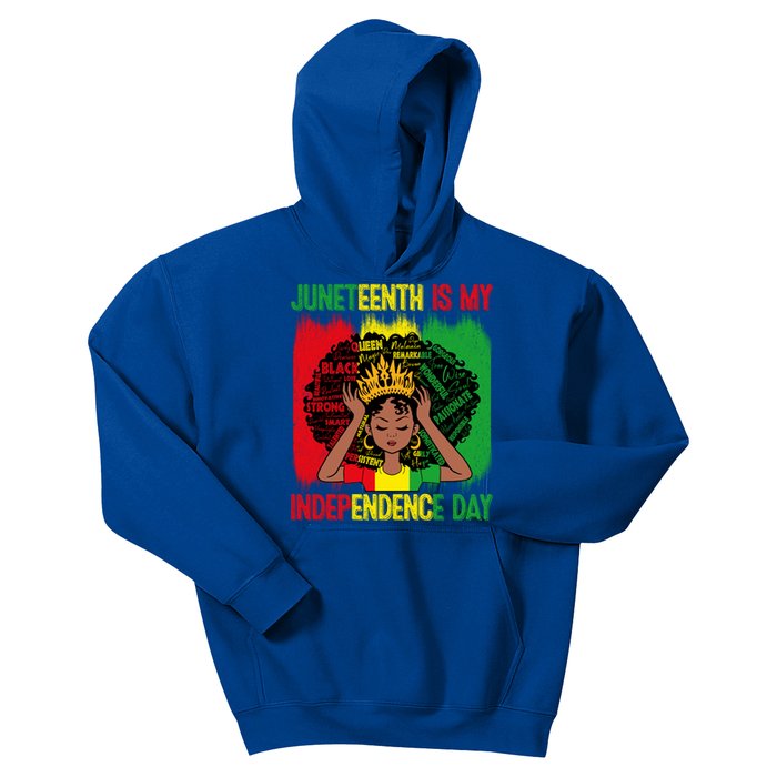 Black History African Juneteenth Is My Independence Melanin Meaningful Gift Kids Hoodie