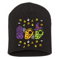 Boo Hands American Sign Language Pride Asl Halloween Short Acrylic Beanie