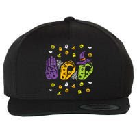 Boo Hands American Sign Language Pride Asl Halloween Wool Snapback Cap