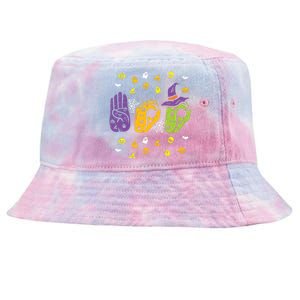 Boo Hands American Sign Language Pride Asl Halloween Tie-Dyed Bucket Hat