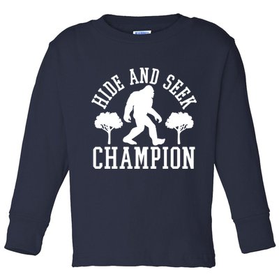 Bigfoot Hide And Seek Champion Toddler Long Sleeve Shirt