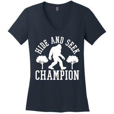 Bigfoot Hide And Seek Champion Women's V-Neck T-Shirt