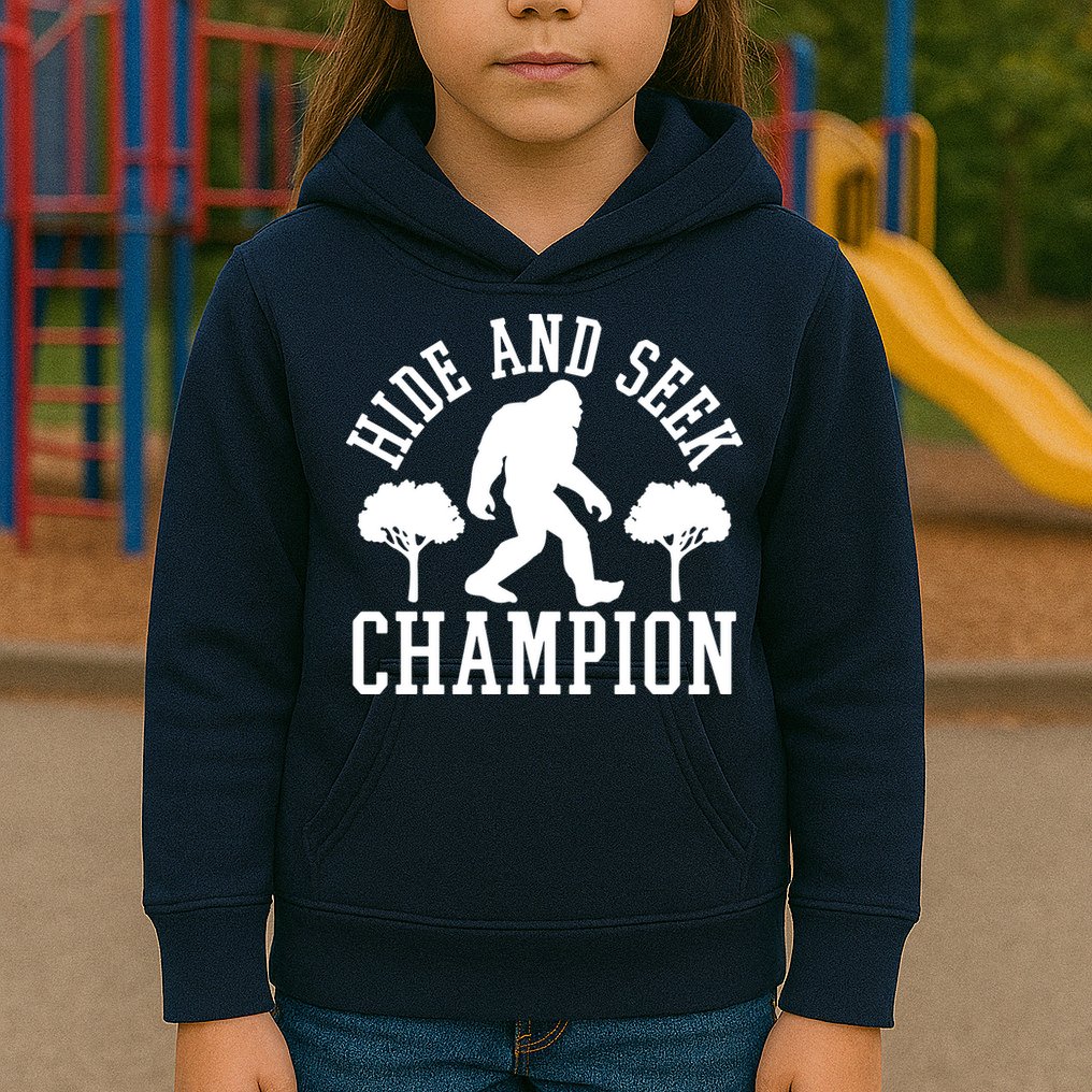 Bigfoot Hide And Seek Champion Kids Hoodie
