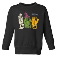 Boo Hands American Sign Language Pride Asl Halloween Witch Toddler Sweatshirt